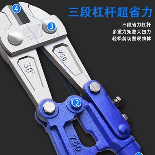 甄选钢筋剪断线钳省力剪车锁钢丝铁丝大力钳子破坏鹰嘴手动钢丝赵