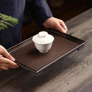 山山竹木竹制大号复古家用茶具收纳盘干泡茶台茶棚杯架茶托盘收纳
