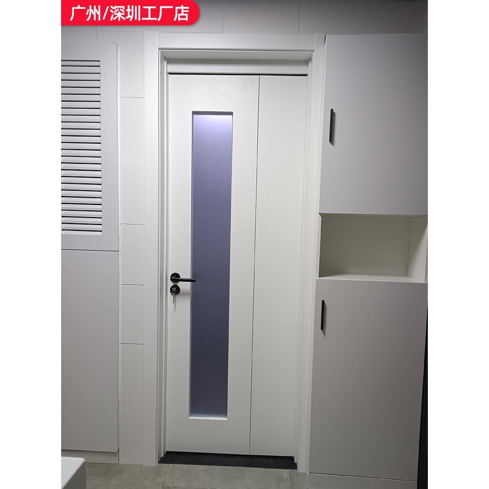 折叠门无轨道浴室门厨房隐形门卫生间木门厕所门省空间三七折叠门