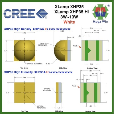 XHP35A-00-0000-0D0BE240E 8W 10W 13W 大功率LED