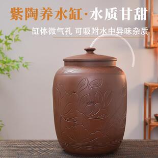 带盖抽水茶台泡茶储水罐装 储水桶陶瓷水缸储水用家用老式 纯净水大