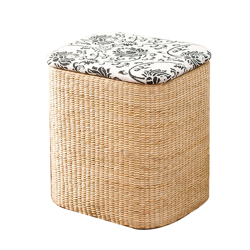 精选草编收纳凳换鞋凳可坐人收纳箱凳子客厅 长方形沙发收纳凳储,收纳整理,收纳凳,淘宝优惠券,粉丝福利购,淘宝优惠卷