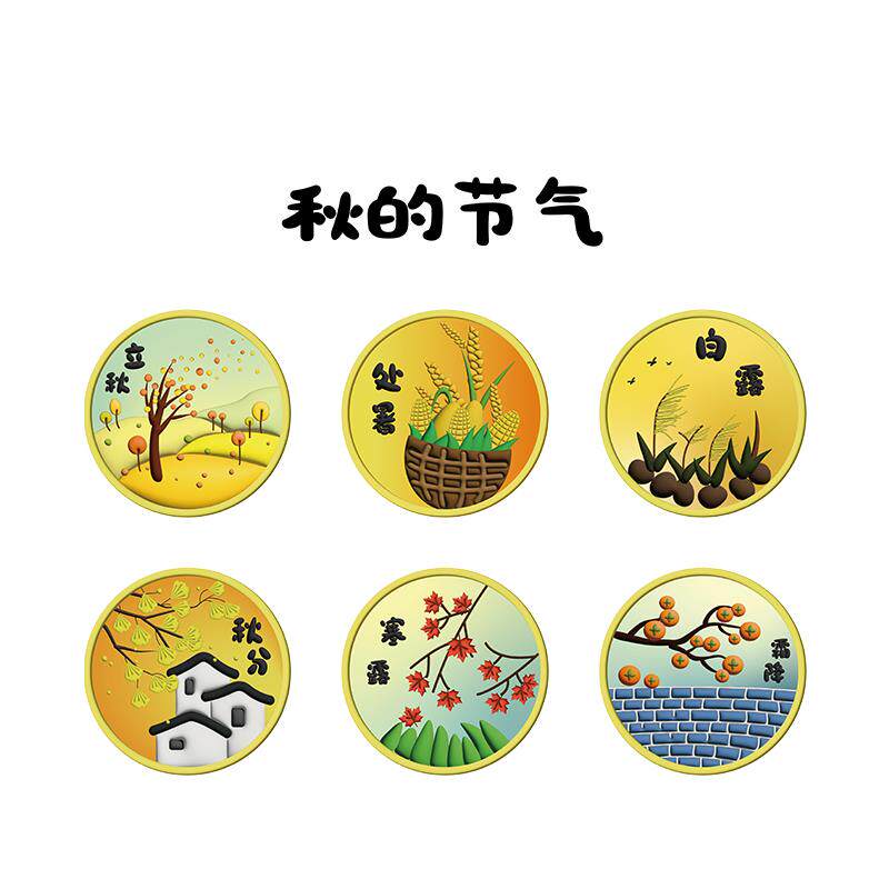 24二十四节气装饰画幼儿园环创主题墙面半成品材料文化楼梯走廊道