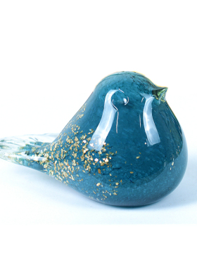 创意小饰品摆件可爱家居桌面装饰书架镇纸玻璃小鸟女生日礼物礼品