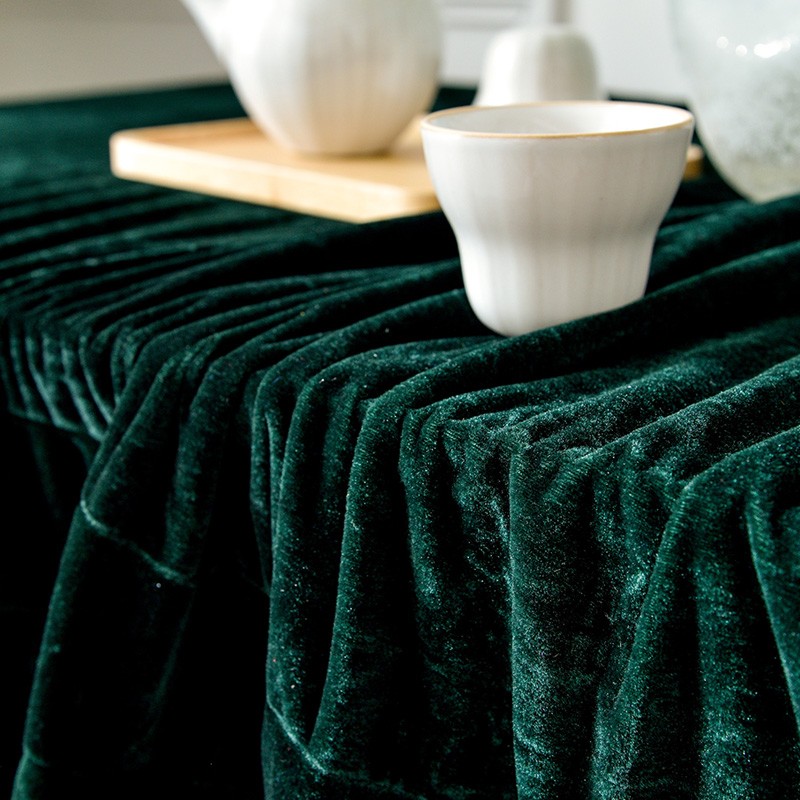 定制活动办公会议桌布台布金丝绒绒布布套长方形商务桌裙桌套桌罩