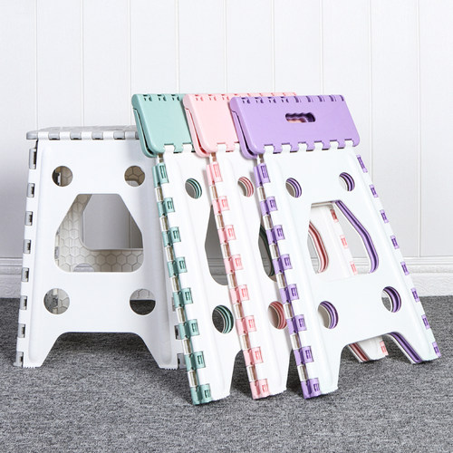 塑料加厚加高便携式折叠椅家用餐桌椅可叠放马扎凳高承重