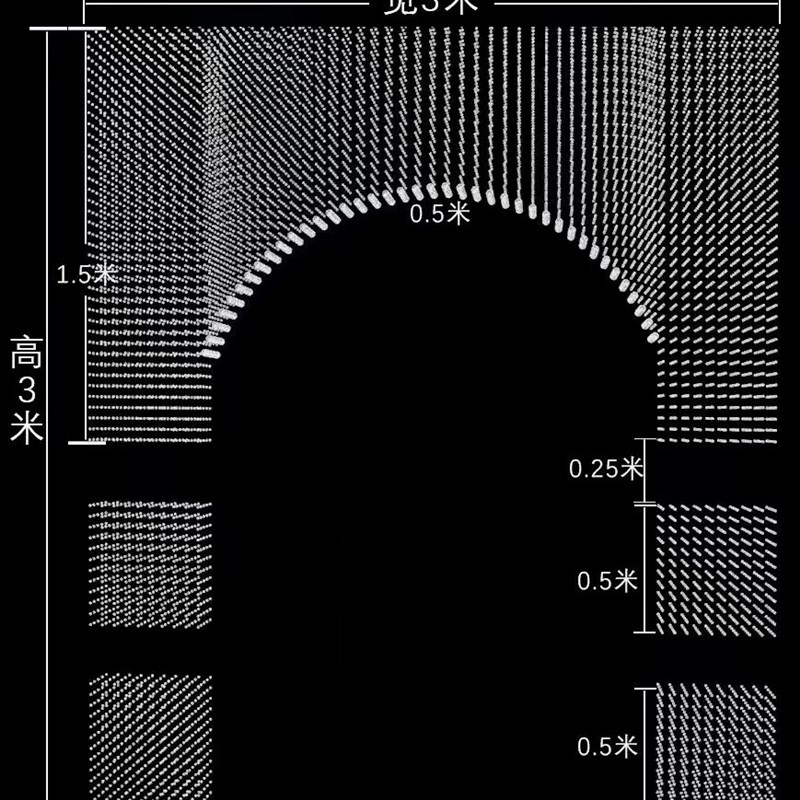 婚庆水晶珠串拱门婚礼吊顶布置路引舞台场景装饰新款菠萝拱门