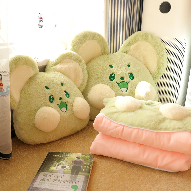 冬季加厚抱枕被子两用二合一折叠汽车载枕头被办公室午睡毯子靠枕