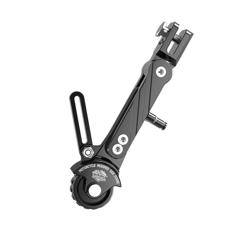 摩托车侧脚架改装小牛侧脚撑通用可调节边撑架电动车脚撑杆支架