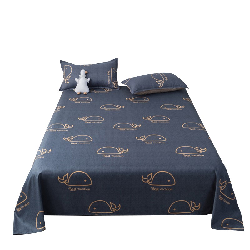 床单单件学生宿舍加厚磨毛被单1.5米1.8双人非全棉枕套三件套