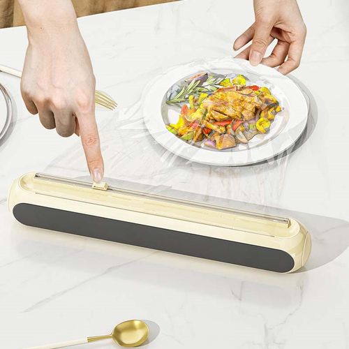 保鲜膜切割器磁条吸盘二合一家用厨房多功能烘焙纸锡纸收纳切割盒