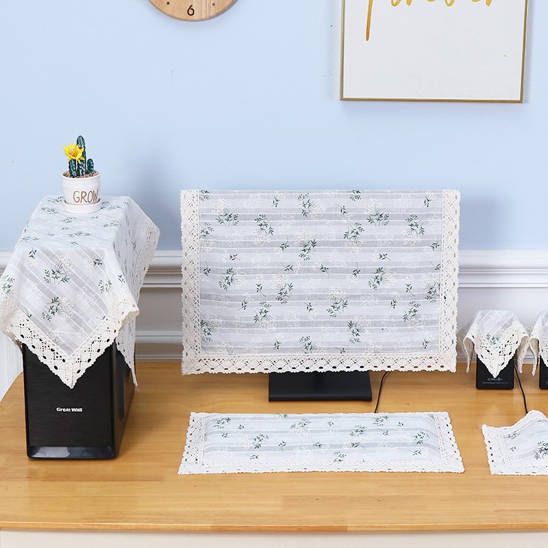 电脑显示器罩盖布监控屏幕盖布防尘巾24寸27寸32寸液晶屏幕罩