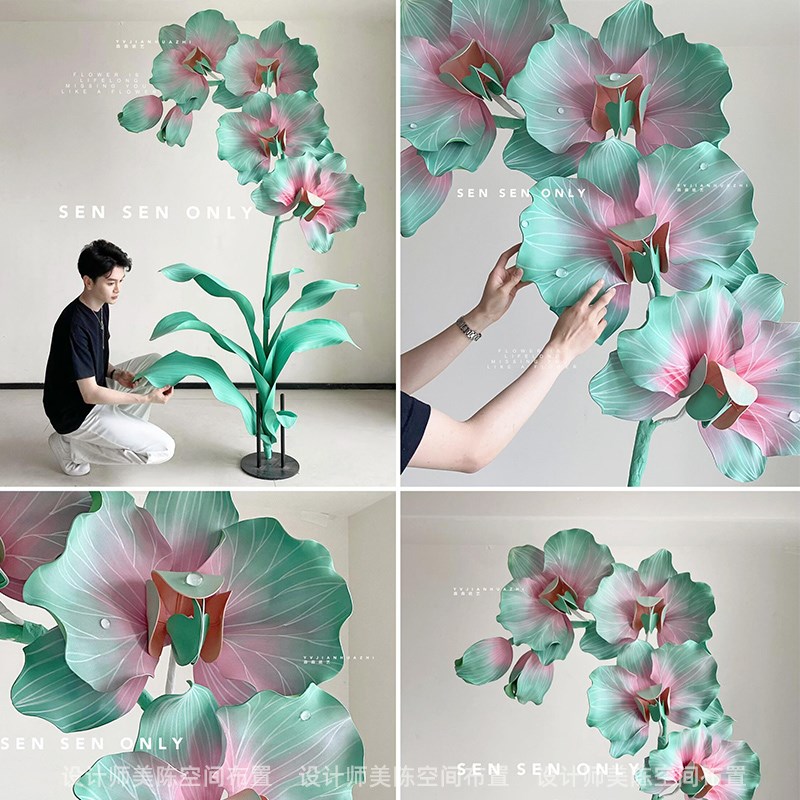 大型eva纸艺花网红店橱窗商场DP点拍照道具摆件美陈装饰场景布置