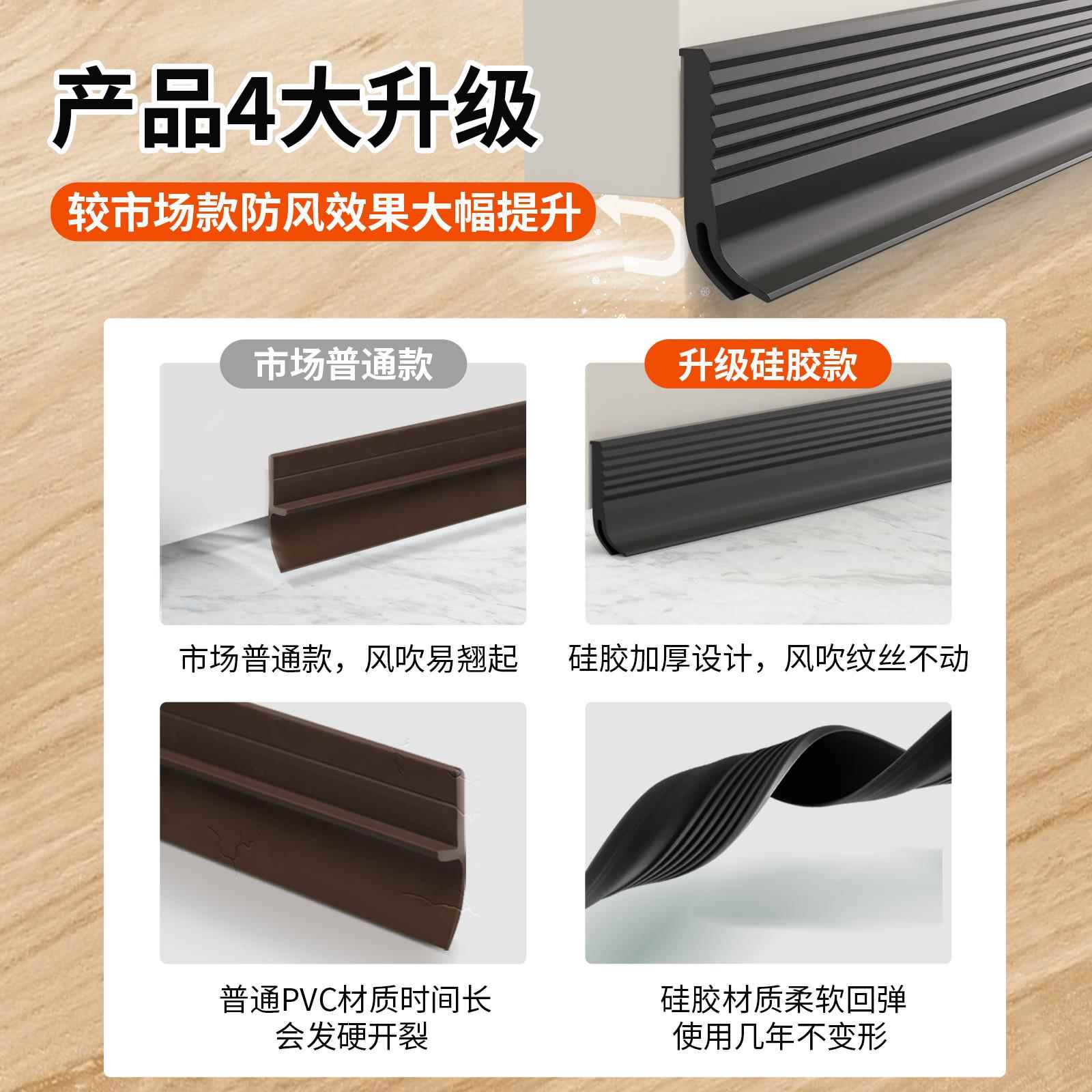 门缝门底密封条卧室隔音条门底下挡风门贴缝隙挡条防风贴胶条神器