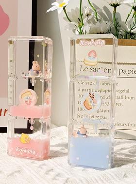 可爱油漏桌面摆件玩具生日礼物滴油减压液体沙漏计时器儿童计时器