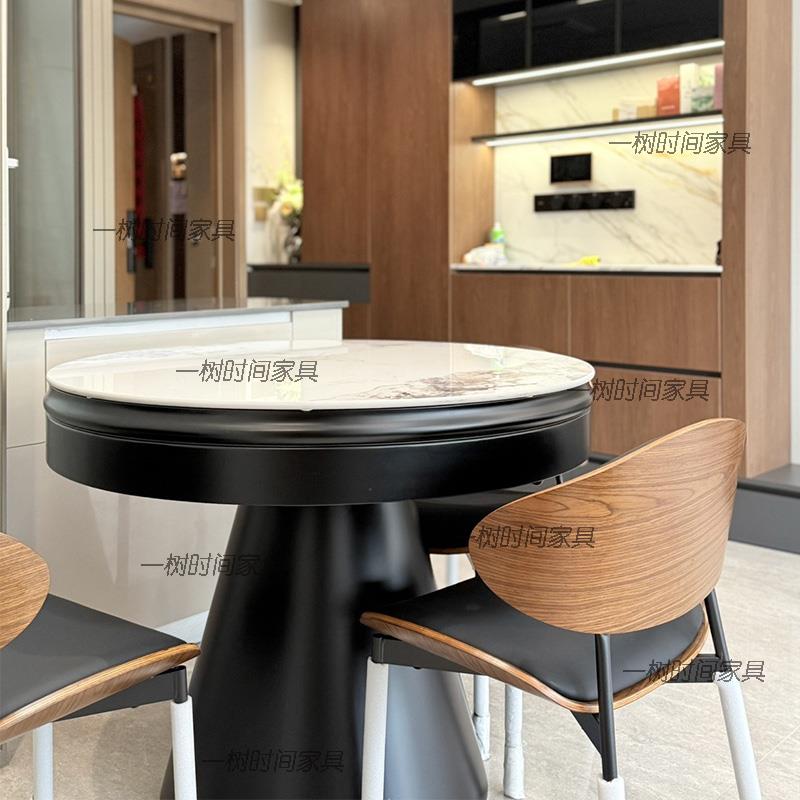 一树时间家俱现代简约伸缩可变形圆餐桌家用小户型多功能可定制