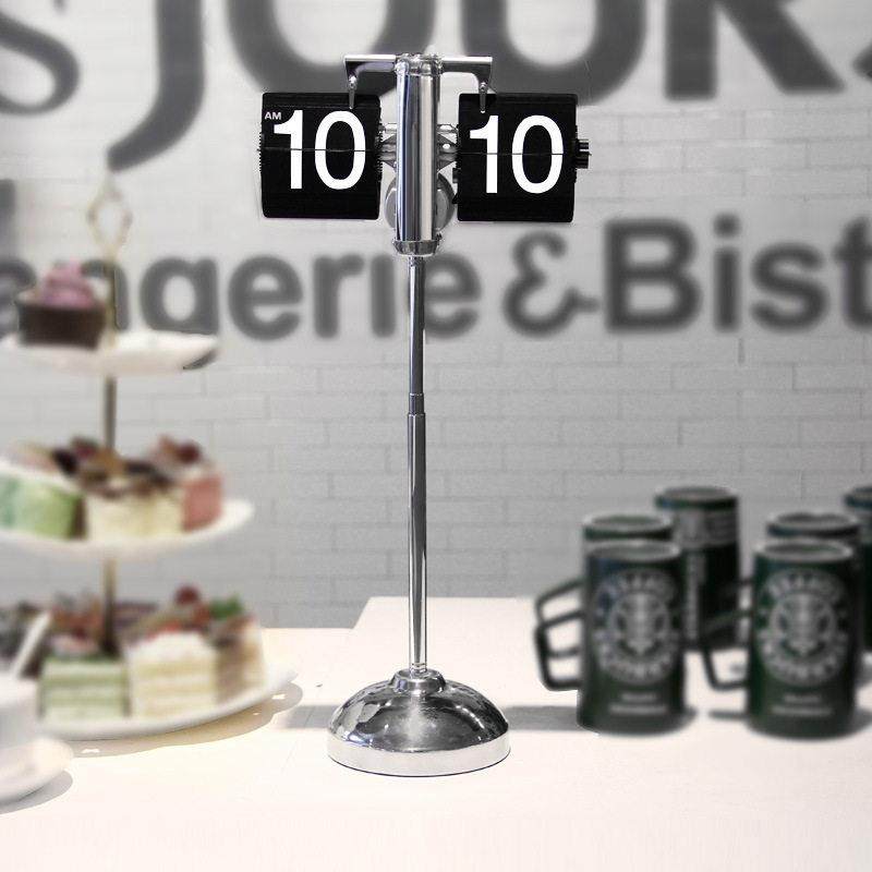 欧式复古翻页钟可伸缩拉高拉长座钟家用简约桌面摆钟拉杆翻页时钟,家居饰品,座钟,淘宝优惠券,粉丝福利购,淘宝优惠卷