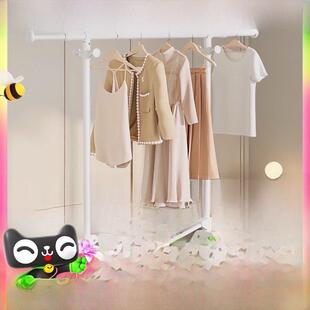 稳纳折叠晾衣架家用卧室落地挂衣架可伸缩免安装简易晾衣杆晒被子