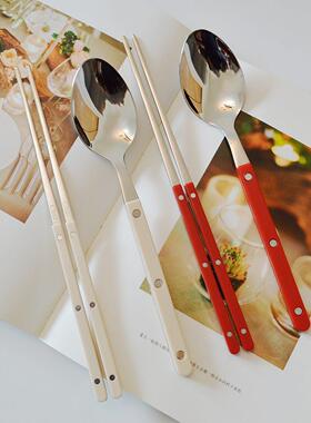 埃兰迪尔韩国Cher原单小酒馆304不锈钢ins风西餐具家用筷子勺子