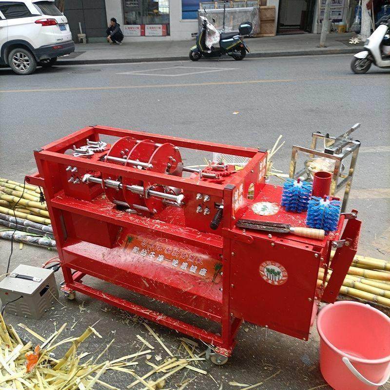 新款豫发全自动甘蔗削皮机厂家直销去皮机刮皮切段清洗摆地摊