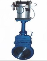 气动暗板刀型闸阀PFZ643H气动法兰刀型闸阀气动暗杆刀型闸阀