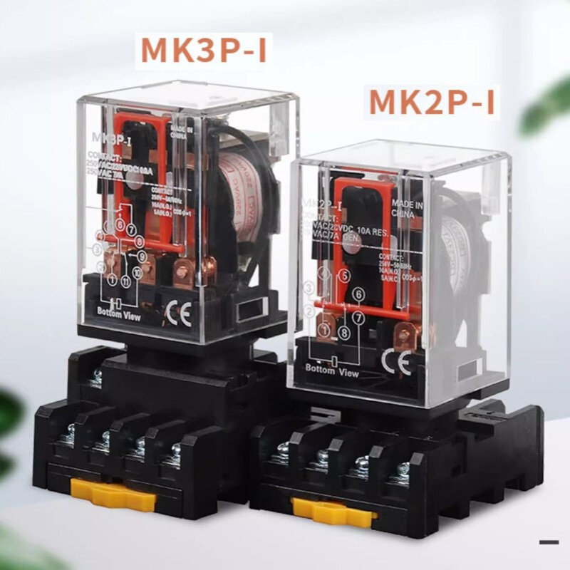 MK2P-IMK3P-I中间继电器AC220VDC24V8脚11脚直流工业级电源双电压