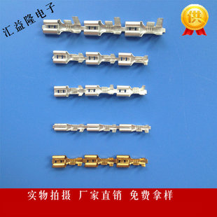 连带端子 6.3插簧 热销6.3直插 6.3直型母端子