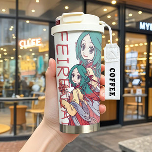 非人哉周边保温杯精卫大士白泽二次元大容量学生不锈钢咖啡水杯子