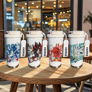 刺猬索尼克周边保温杯纳克鲁斯夏特希弗尔大容量儿童不锈钢水杯子