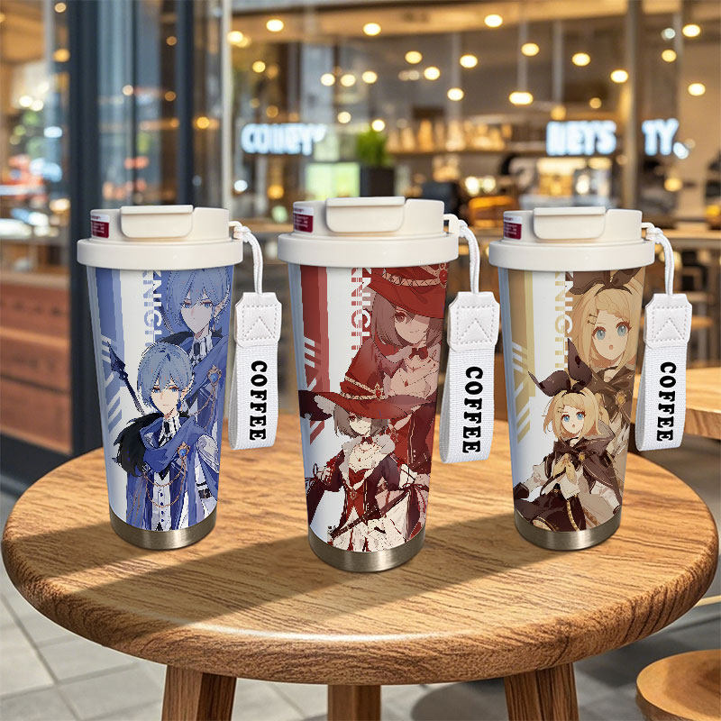初音未来骑士幻想周边保温杯枪术师魔法师弓箭手大容量儿童水杯子