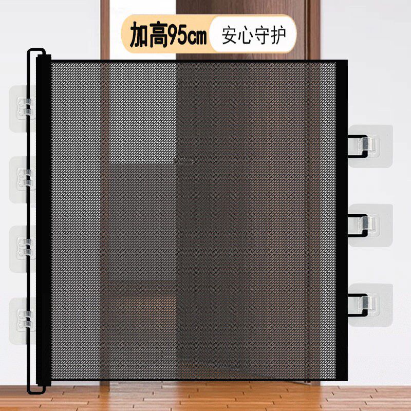 防猫跑出门神器楼梯防护栏可伸缩儿童宠物围栏加高拦W猫隔离网狗
