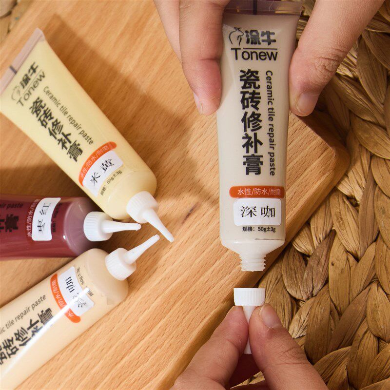 瓷砖修补膏破损补漆卫o生间地砖坑洞修补胶坑洞釉面修覆修补剂缝