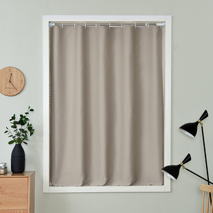 简易小窗帘免打孔安装 宿舍遮阳布伸缩 飘窗短帘遮光卧室少女新P款