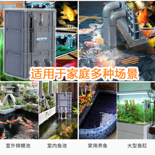 鱼池过滤周转箱鱼缸过p滤器上置滴流盒庭院水循环系统户外净水设