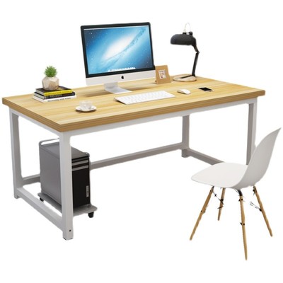 定制75cm80高家用台式电脑桌双人办公书桌17H0长110/130/150钢木