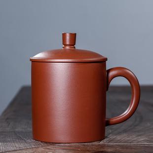 原矿小红泥带盖泡茶家用水杯子男女士办公杯茶具 紫砂杯宜兴丁山