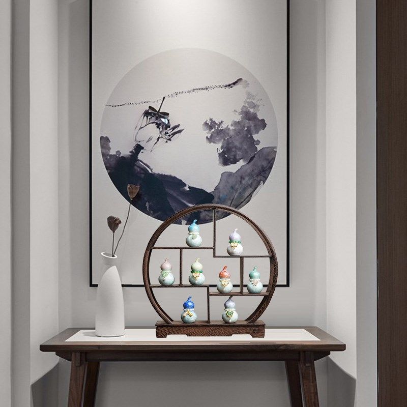 精选新中式客厅结晶釉葫芦家居摆件乔迁礼物玄关桌面博古架柜子装,家居饰品,装饰摆件,淘宝优惠券,粉丝福利购,淘宝优惠卷