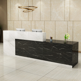 精选收银台柜台前台简约现代美容院咨询台烤漆定制吧台商用小型接