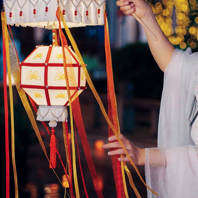 精选中秋节灯笼diy手工材料包 传统手提绛纱花灯六角宫灯古风装饰,节庆用品/礼品,灯笼,淘宝优惠券,粉丝福利购,淘宝优惠卷