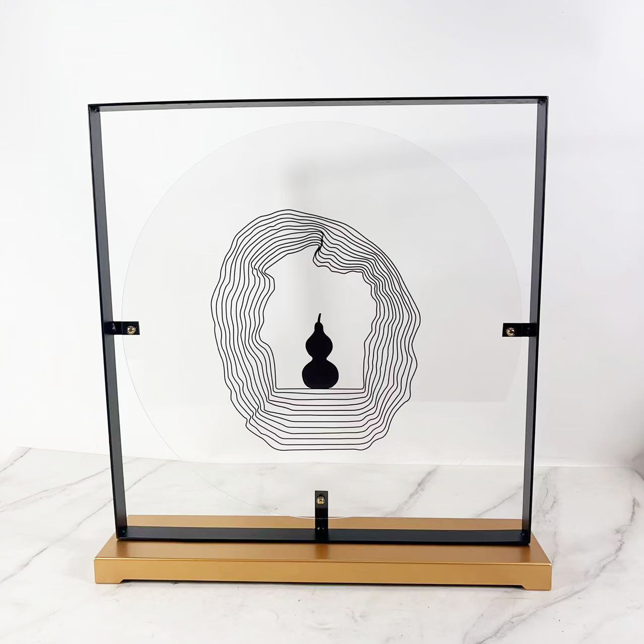 新中式现代创意书房亚克力摆件 样板房间电视柜酒柜玄关软装饰品