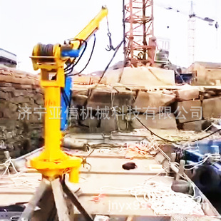 2吨船用液压吊杆 微型船用吊机 渔船小型吊网机 全液压式