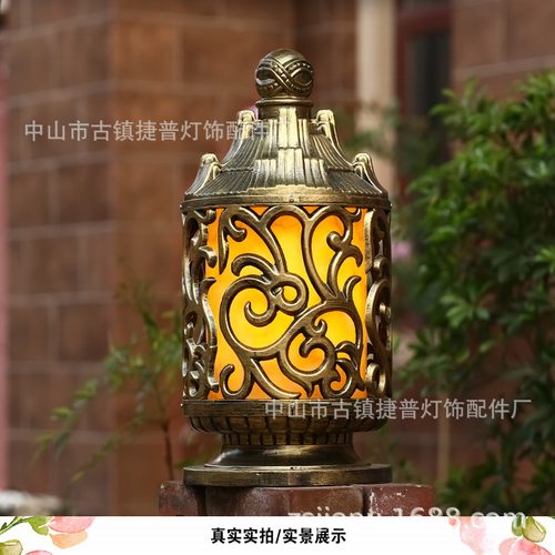 别墅柱头灯欧式户外墙头门柱灯具室外围墙庭院草坪灯饰柱子灯