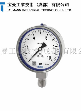 德国WIKA威卡232.50 233.50型工业通用安全型波登管不锈钢压力表
