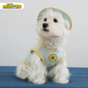 minions小黄人|春田花花纯棉背心帽子套装小狗衣服猫咪狗狗衣服