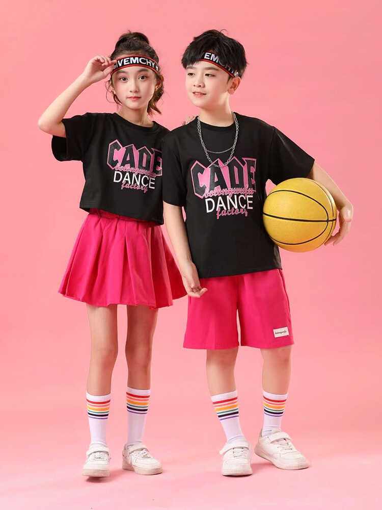 六一儿童啦啦操演出服小学生校运会班服男女童啦啦队舞蹈表演服装