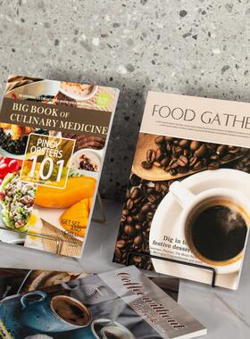 样板房厨房橱柜英语食谱食谱真书道具书装饰书食谱架装饰品模拟食