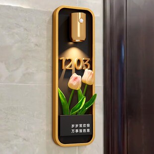 精选创意插花装饰门牌号入户门口数字号码牌家用订制欢迎回家高级