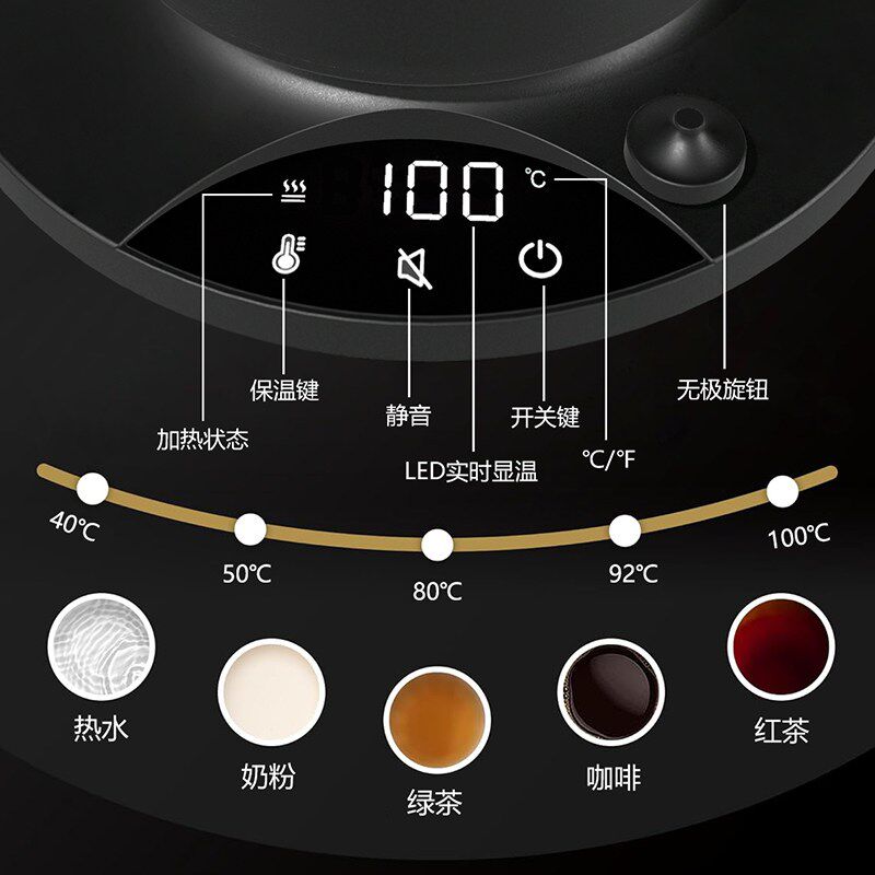 智能温控手冲咖啡壶家用电热水壶长嘴小型功夫茶烧煮水壶泡茶专用