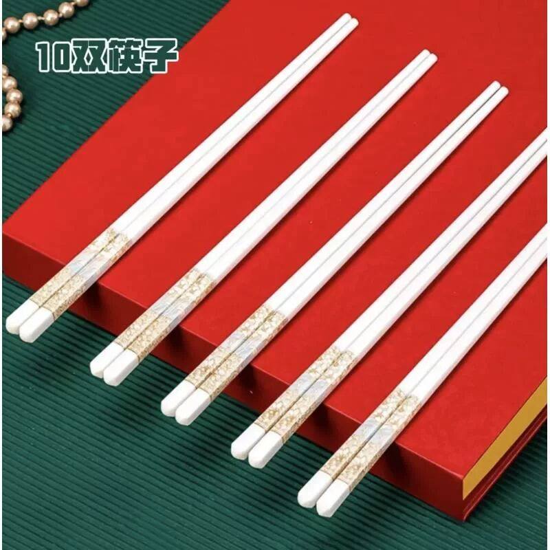 时光漫步陶瓷筷子+饭勺高颜值家用易清洗陶瓷餐具,餐饮具,筷子,淘宝优惠券,粉丝福利购,淘宝优惠卷