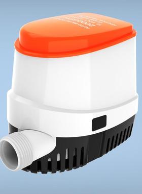全自动直流12V2000GPH大流量微型游艇舱底泵排水船用自动潜水泵